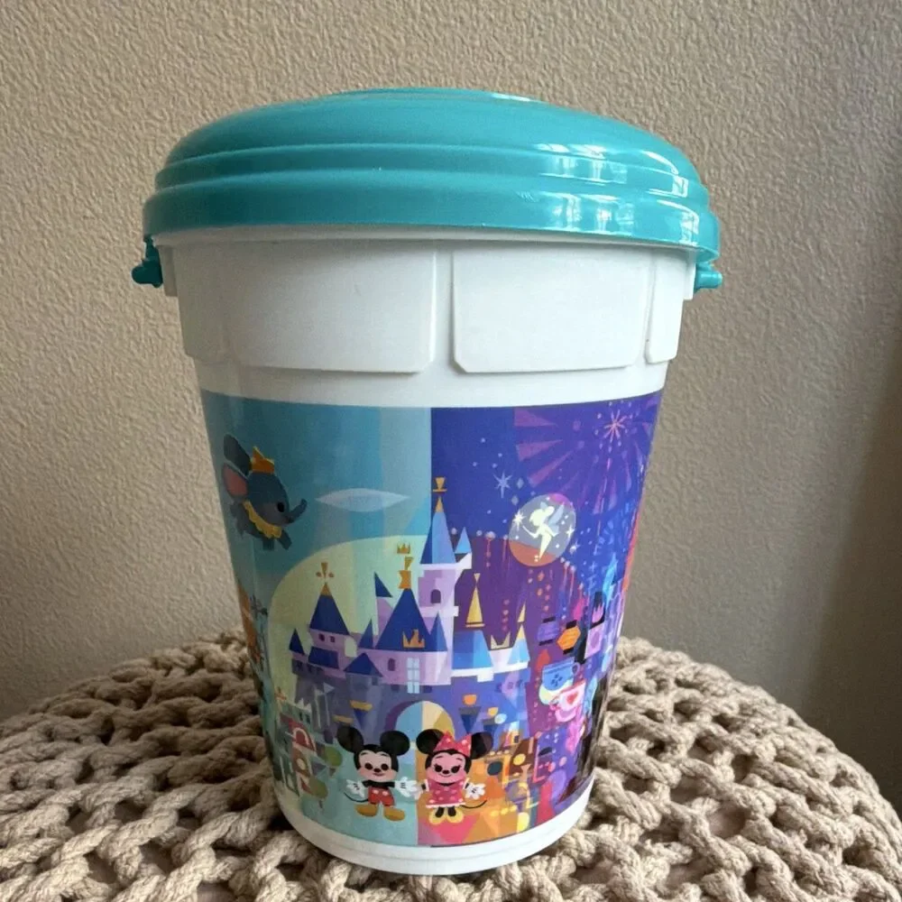 Disney Parks Disneyland Joey Chou Popcorn Bucket 2024 Souvenir Teal Lid New